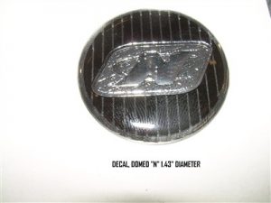 Ski Nautique Domed Letter "N" Decal, 1.43" Diameter - 110048