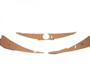Faux Teak Non-Skid Pads for Super Air Nautique 210 Transom Platform with Round Opening - 10068