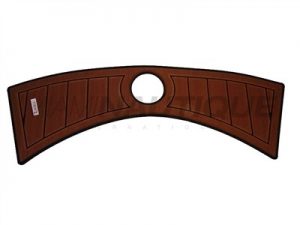 Faux Teak Non-Skid Pad for Super Air Nautique 230 Transom Platform with Round Opening - 110076
