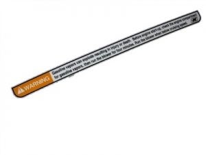 Nautique SE Gas Vapors Warning Decal .67" x 7.94" - 110163