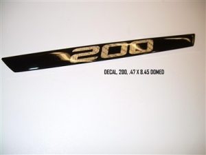 "200" Domed Nautique Boat Decal .47" x 8.45" - 110187