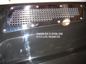 Polished Stainless Steel CE Starboard Transom Vent, 13.75" X 4.375" - 110206